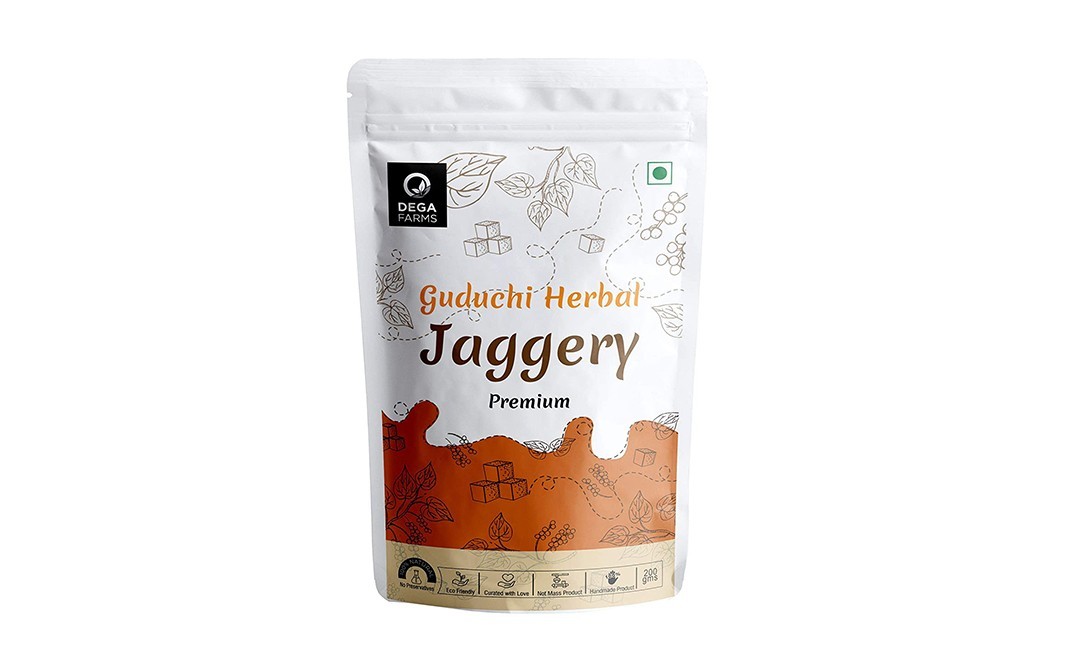 Dega Farms Guduchi Herbal Jaggery Premium   Pack  200 grams